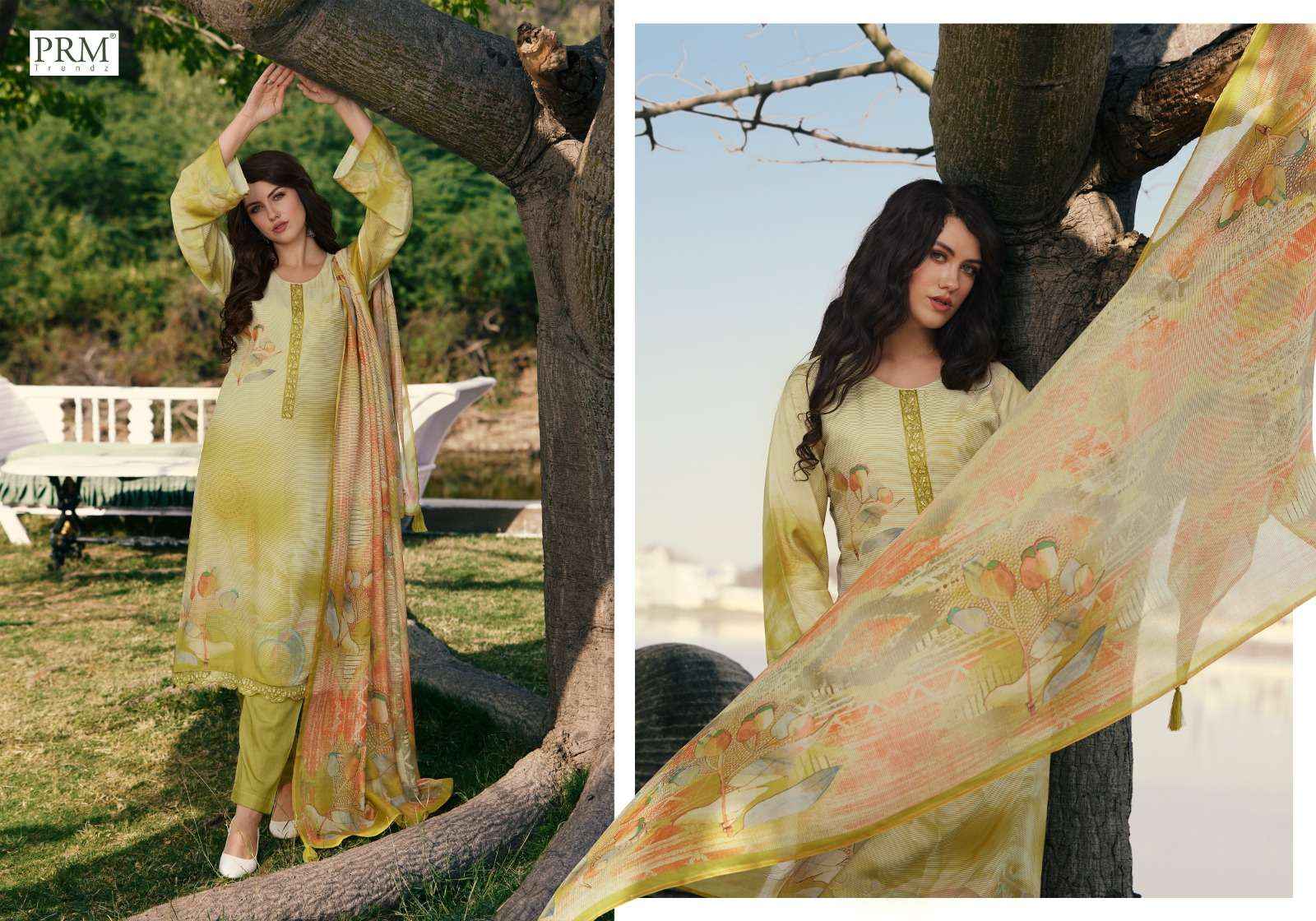 PRM TRENDZ VOUGE NAFEESS MUSLIN SILK PRINT WITH DESIGNER SUIT ( 8 pcs catalog )