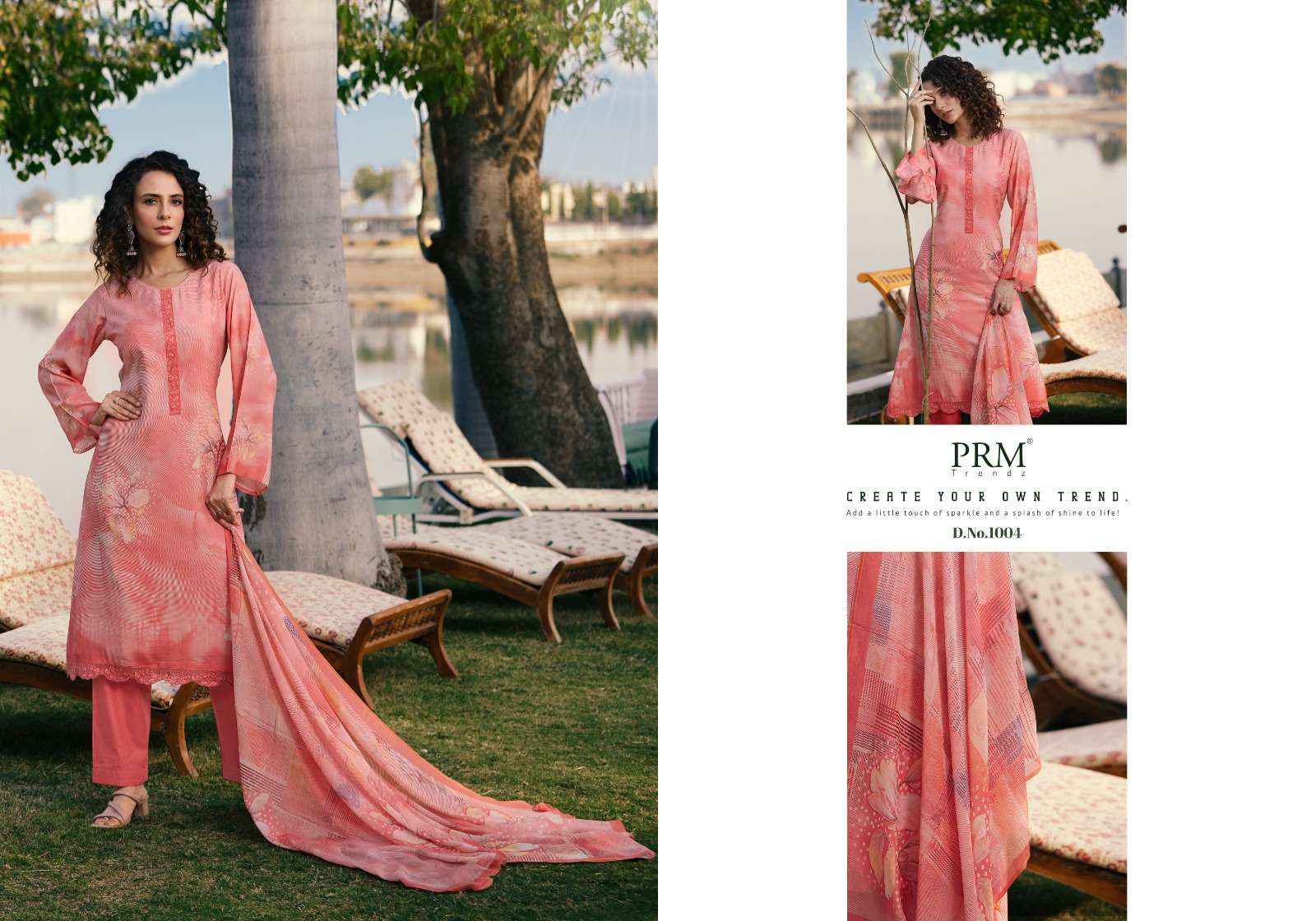 PRM TRENDZ VOUGE NAFEESS MUSLIN SILK PRINT WITH DESIGNER SUIT ( 8 pcs catalog )