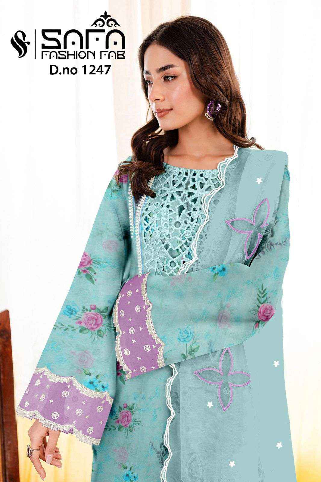 Safa Fashion Fab 1247 Pakistani Organza Readymade Suit Catalog Exporter ( 3 pcs catalog )