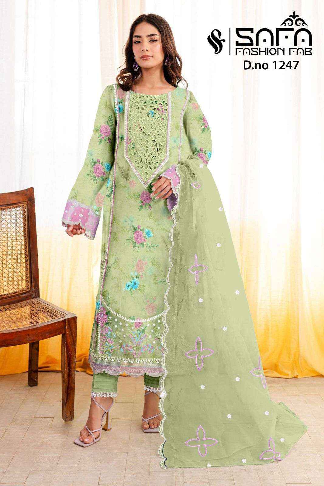Safa Fashion Fab 1247 Pakistani Organza Readymade Suit Catalog Exporter ( 3 pcs catalog )
