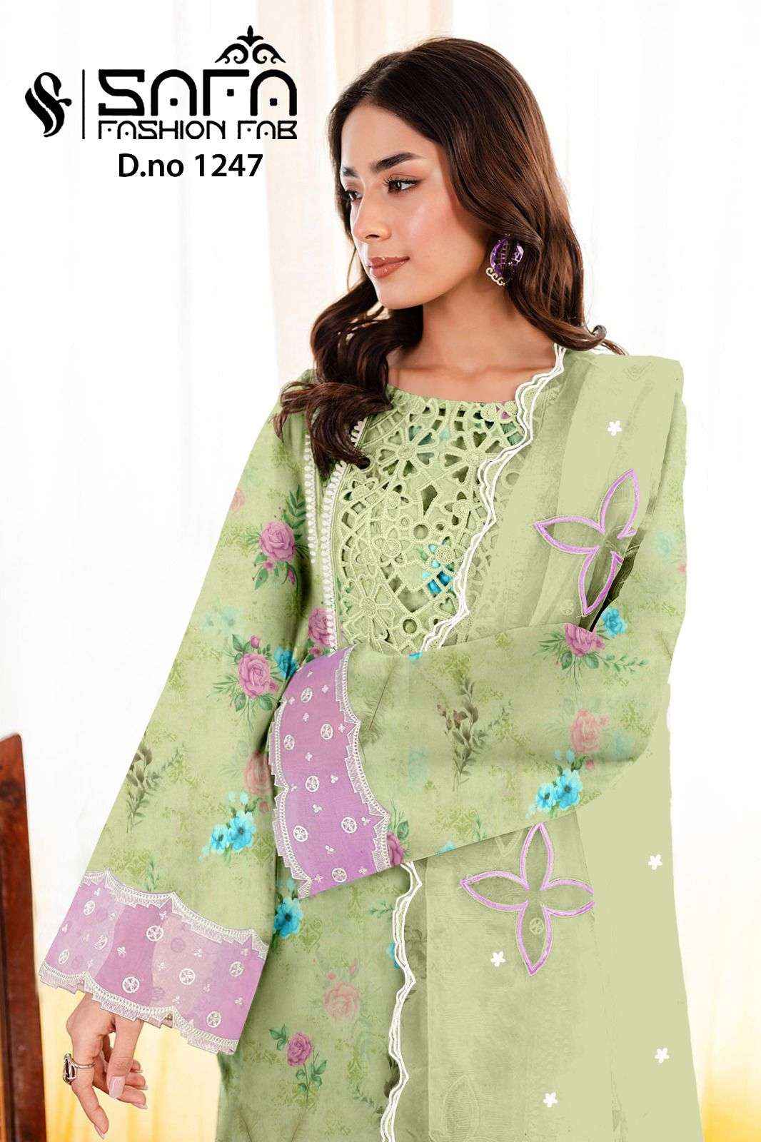 Safa Fashion Fab 1247 Pakistani Organza Readymade Suit Catalog Exporter ( 3 pcs catalog )