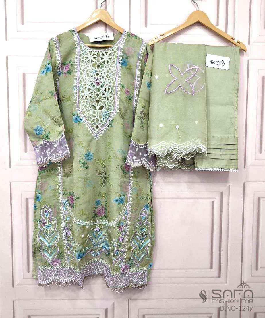 Safa Fashion Fab 1247 Pakistani Organza Readymade Suit Catalog Exporter ( 3 pcs catalog )