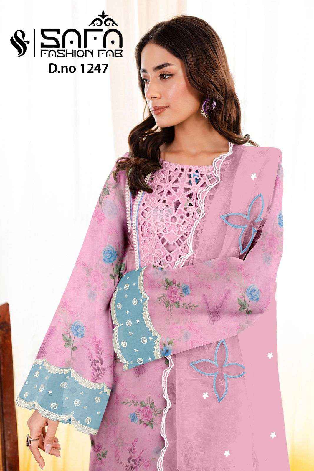 Safa Fashion Fab 1247 Pakistani Organza Readymade Suit Catalog Exporter ( 3 pcs catalog )