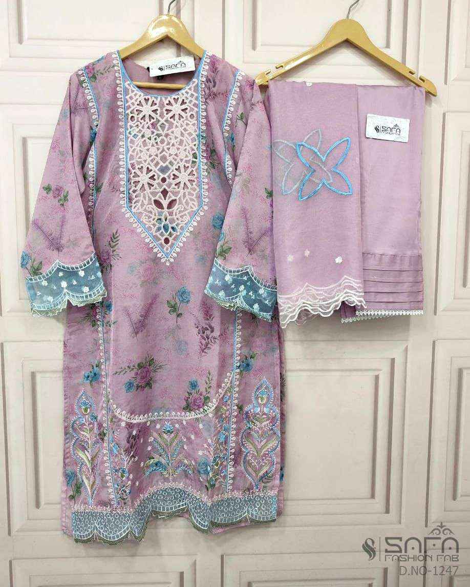 Safa Fashion Fab 1247 Pakistani Organza Readymade Suit Catalog Exporter ( 3 pcs catalog )