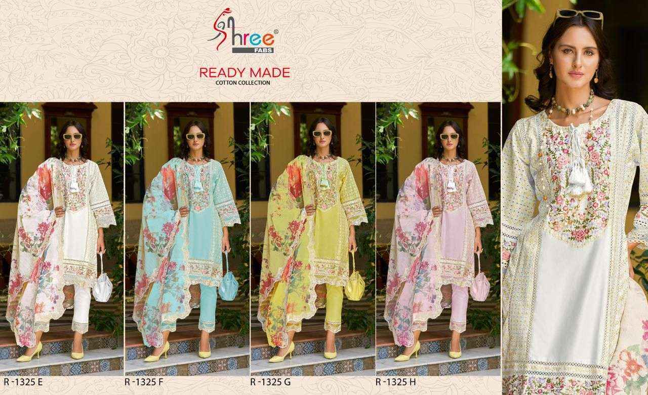 Shree Fabs R 1325 Colors Readymade Pakistani Designer Cotton Suit Exporter