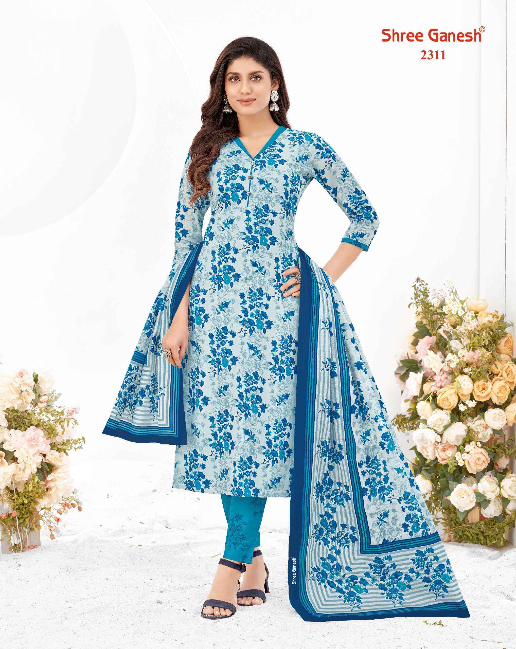 SHREE GANESH SAMAIYRA VOL 13 PURE COTTON SALWAR KAMEEZ ( 20 PCS CATALOG )