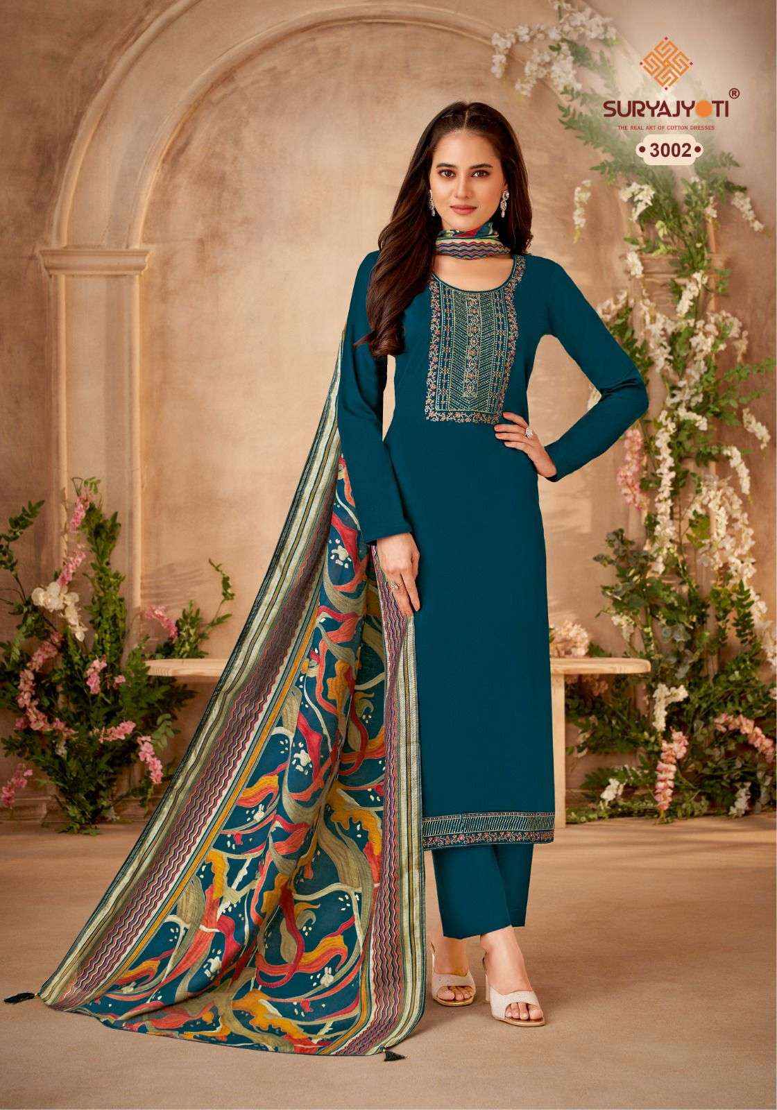 SURYAJYOTI PAL VOL 3 JAM SATIN DRESS MATERIAL ( 6 PCS CATALOG )