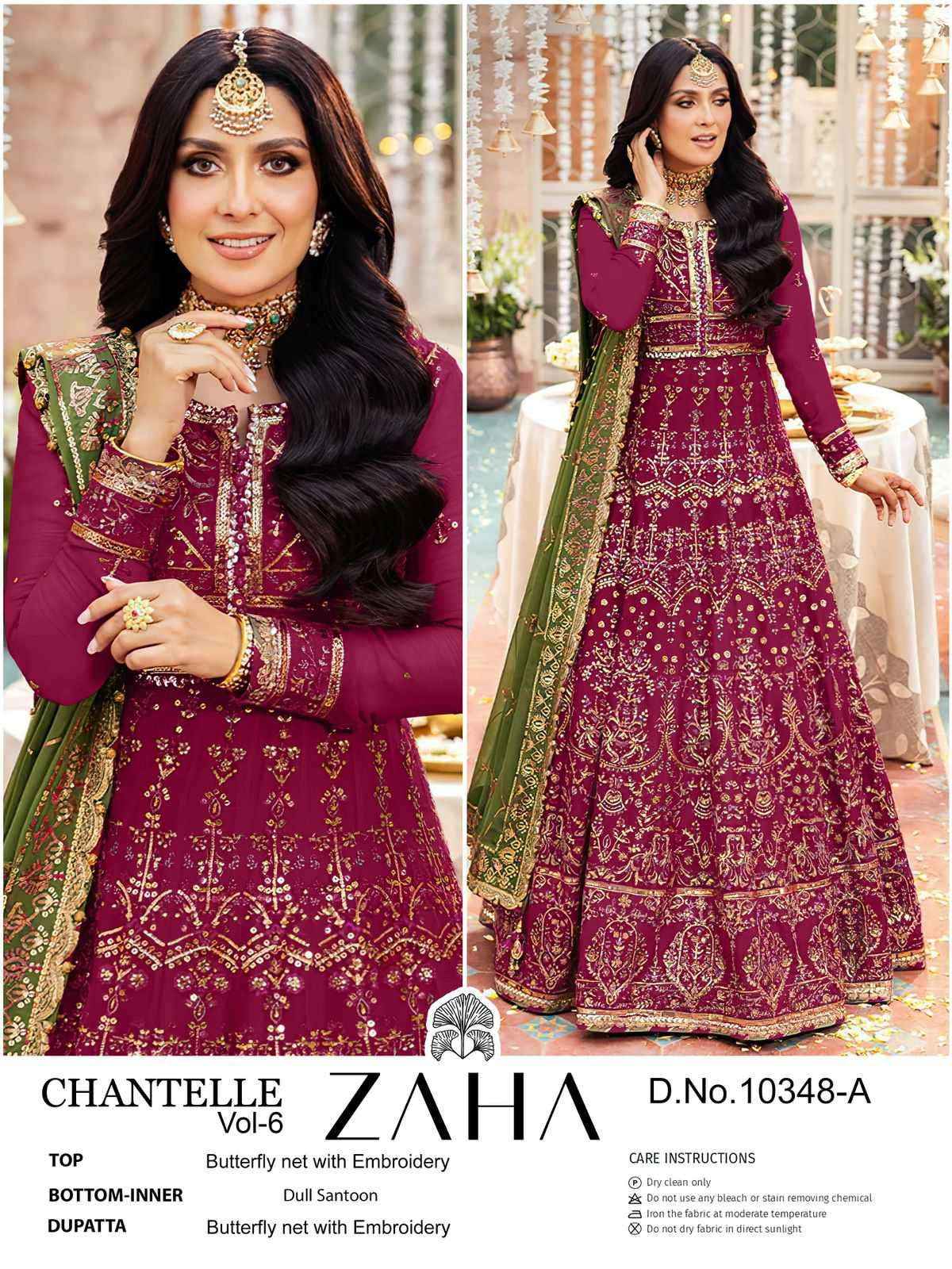 Zaha Chantelle Vol 6 Pakistani Designer Suit ( 2 Pcs Catalog )