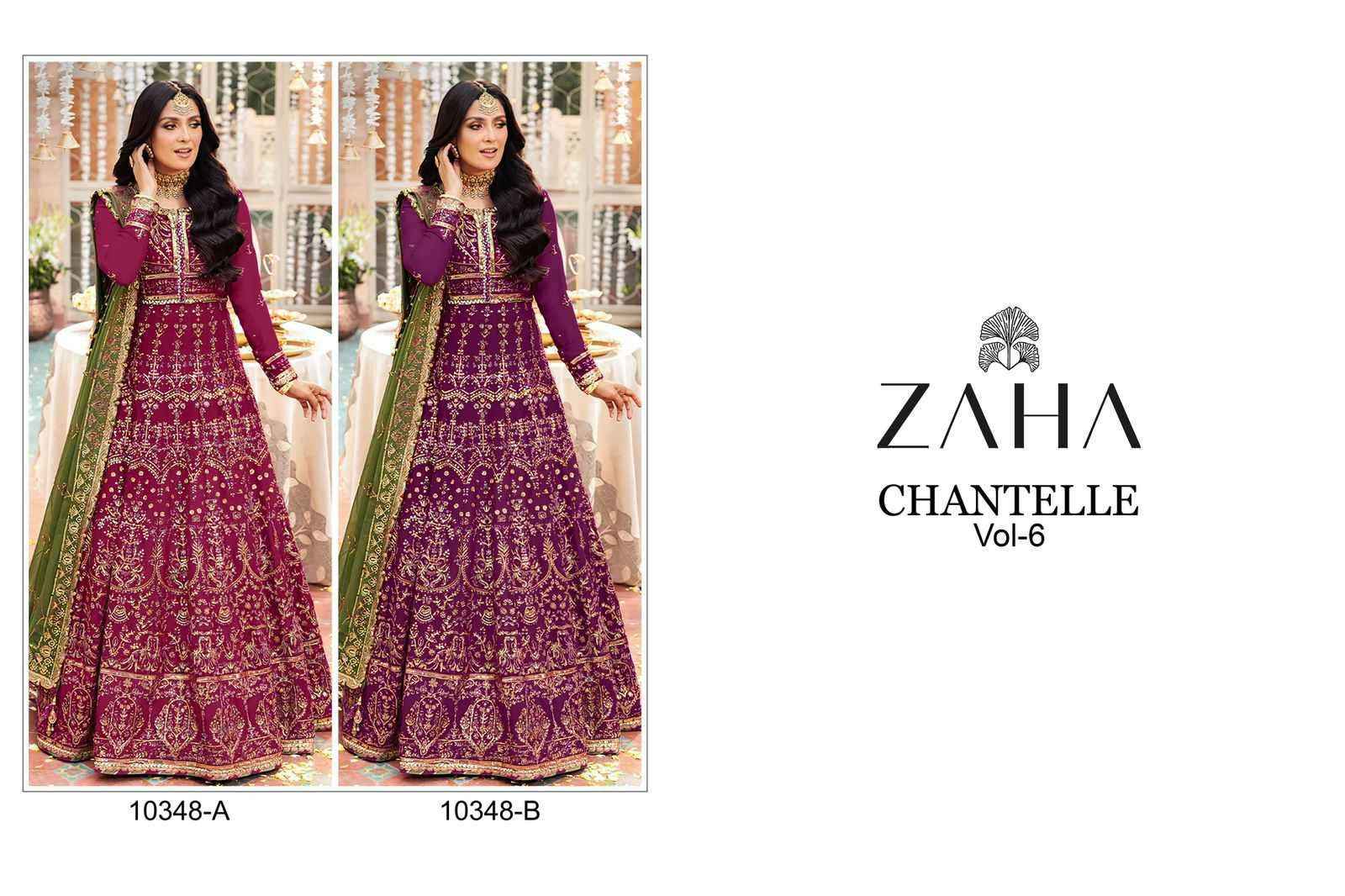 Zaha Chantelle Vol 6 Pakistani Designer Suit ( 2 Pcs Catalog )