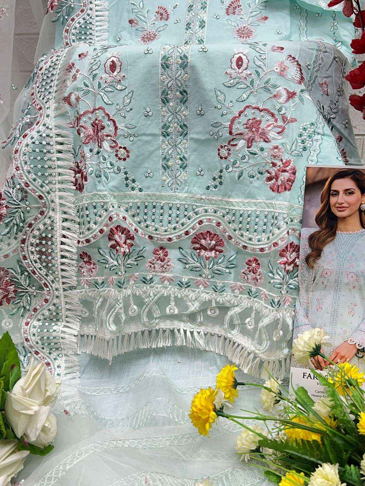 ZAHA FARASHA VOL 2 COTTON EMBROIDERY DESIGNER PAKISTANI SUIT ( 4 PCS CATALOG )