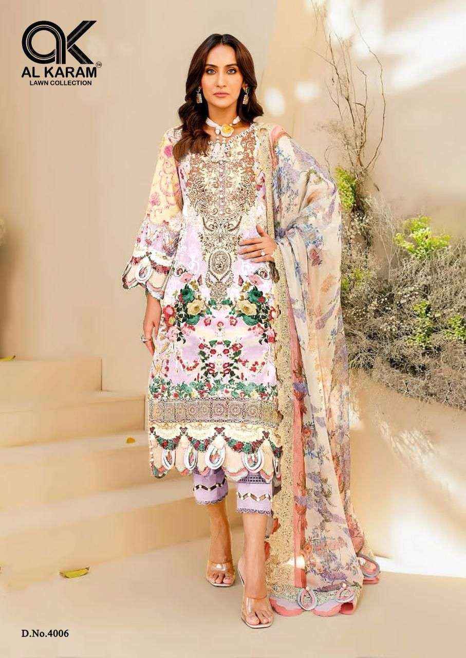 AL KARAM FIRDOUS EXCLUSIVE COLLECTION VOL 4 COTTON DIGITAL PRINT SUIT ( 6 pcs catalog )