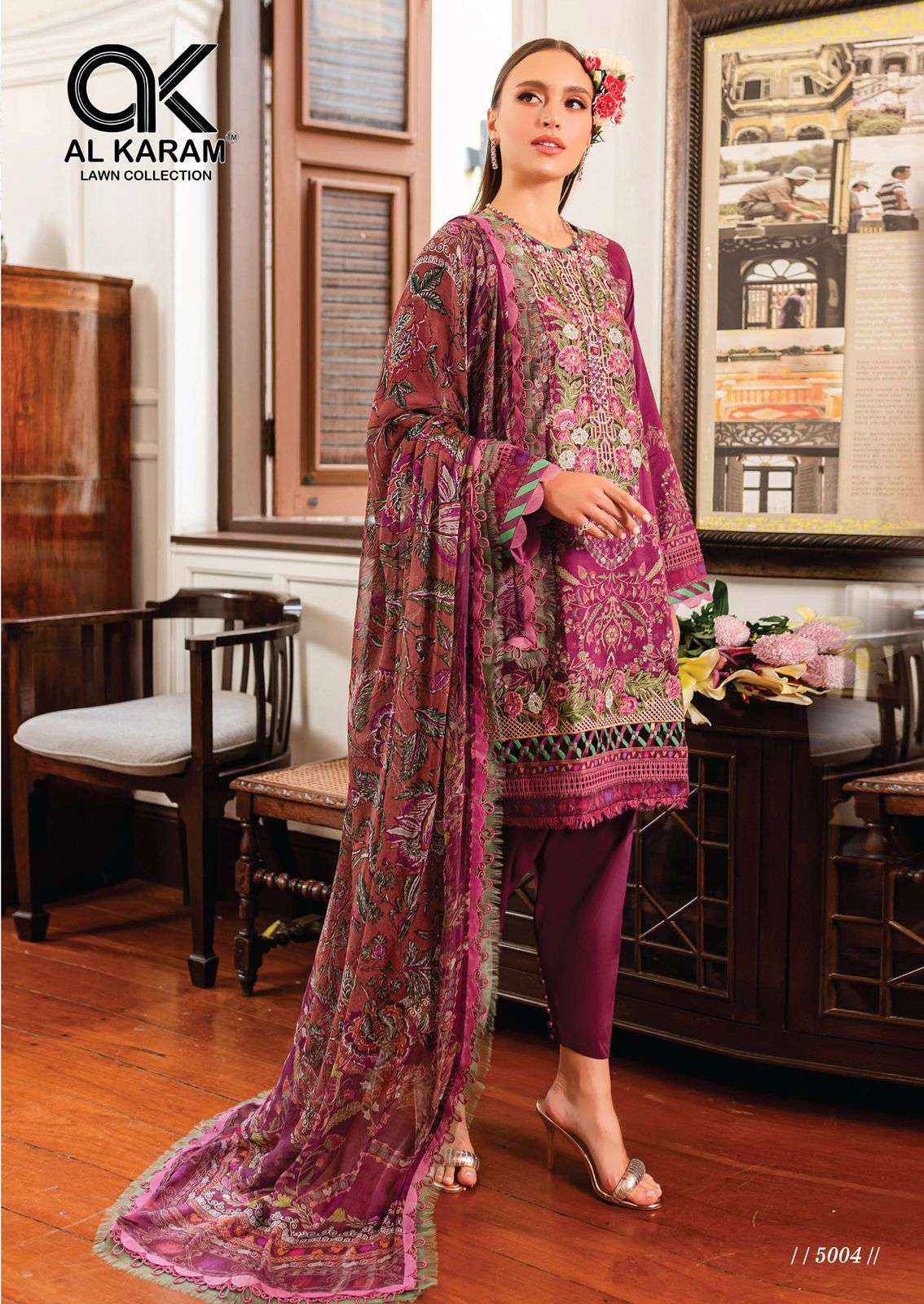 AL KARAM QUEENS COURT VOL 5 COTTON PAKISTANI SALWAR KAMEEZ ( 6 PCS CATALOG )