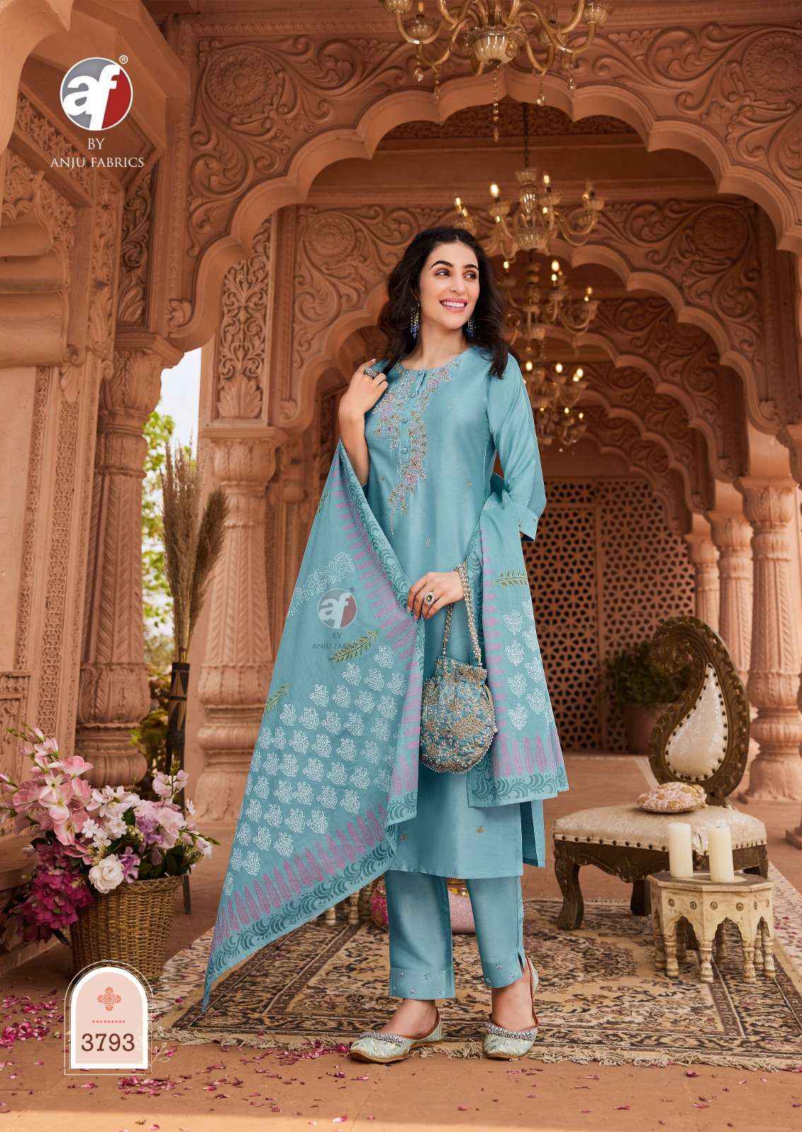 ANJU FABRICS ONCE MORE VOL 4 VISCOSE DESIGNER KURTIS ( 6 PCS CATALOG )