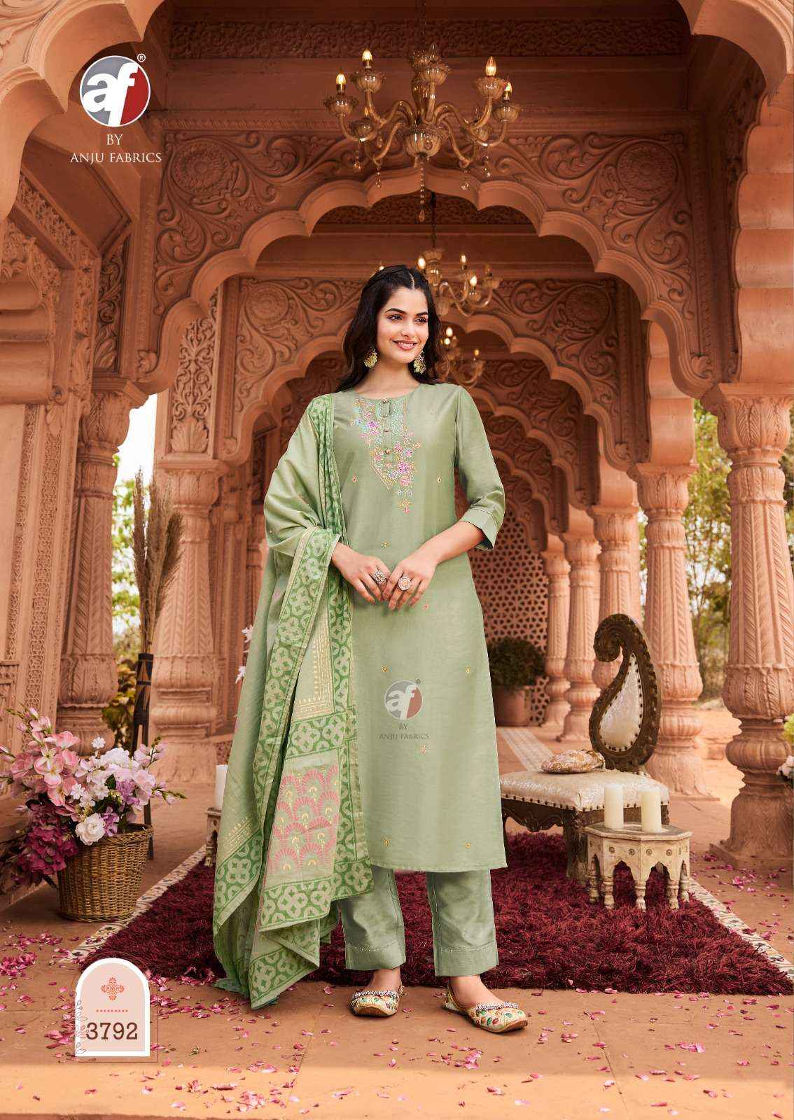 ANJU FABRICS ONCE MORE VOL 4 VISCOSE DESIGNER KURTIS ( 6 PCS CATALOG )