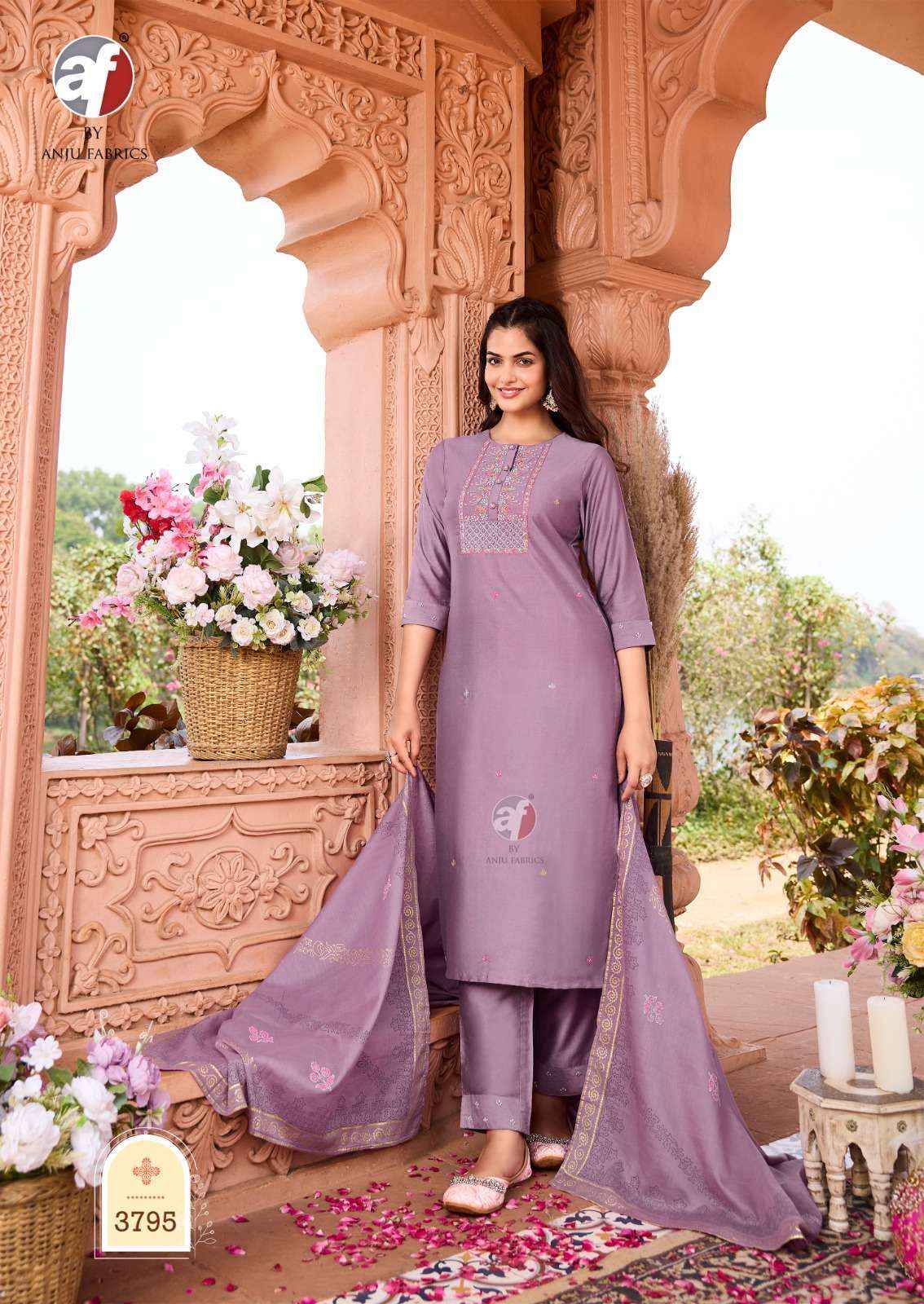 ANJU FABRICS ONCE MORE VOL 4 VISCOSE DESIGNER KURTIS ( 6 PCS CATALOG )
