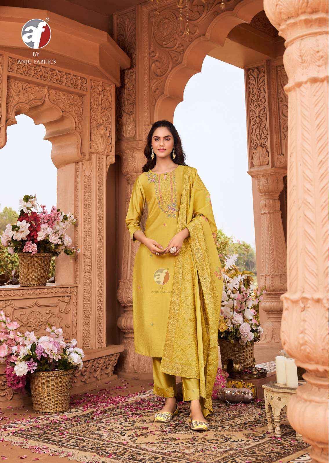 ANJU FABRICS ONCE MORE VOL 4 VISCOSE DESIGNER KURTIS ( 6 PCS CATALOG )
