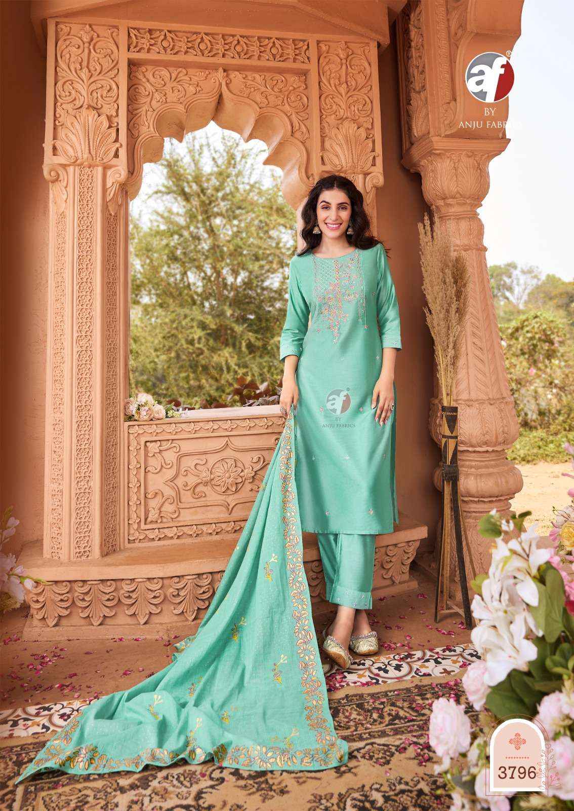ANJU FABRICS ONCE MORE VOL 4 VISCOSE DESIGNER KURTIS ( 6 PCS CATALOG )