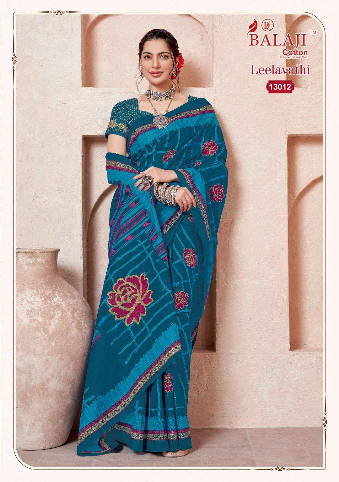 BALAJI COTTON LEELAVATHI VOL 13 COTTON PRINT SAREE