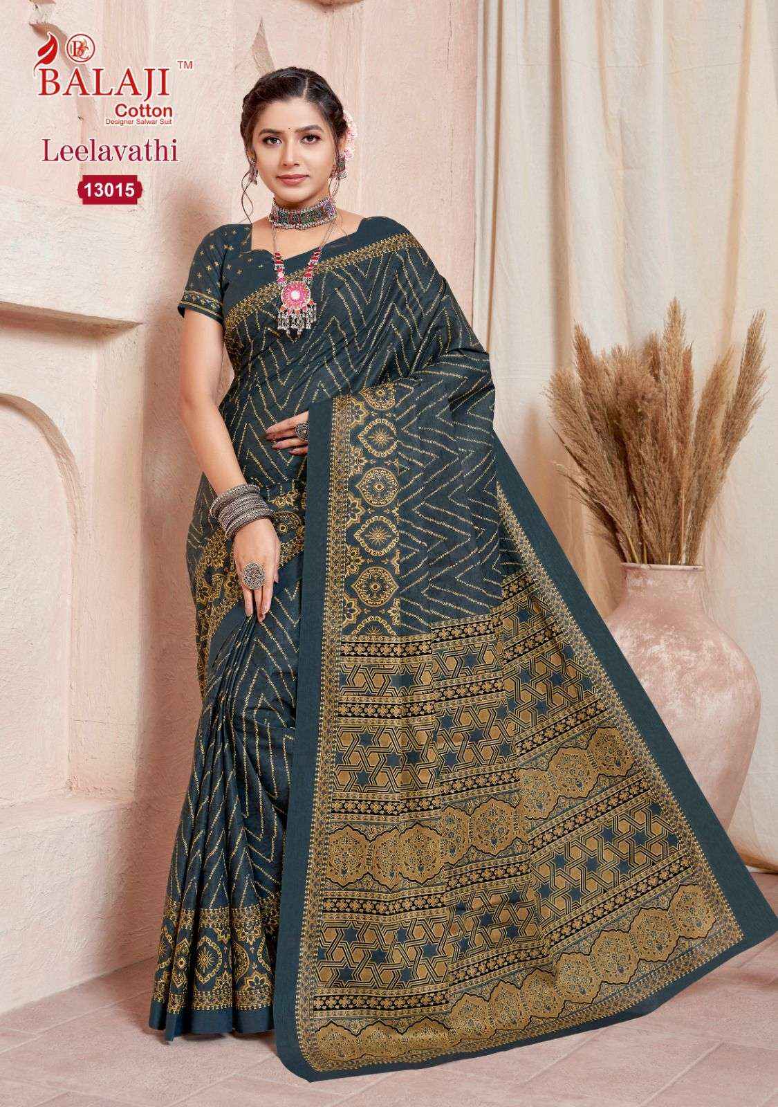 BALAJI COTTON LEELAVATHI VOL 13 COTTON PRINT SAREE