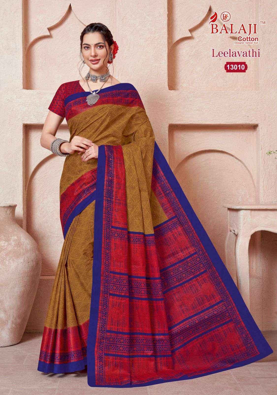 BALAJI COTTON LEELAVATHI VOL 13 COTTON PRINT SAREE