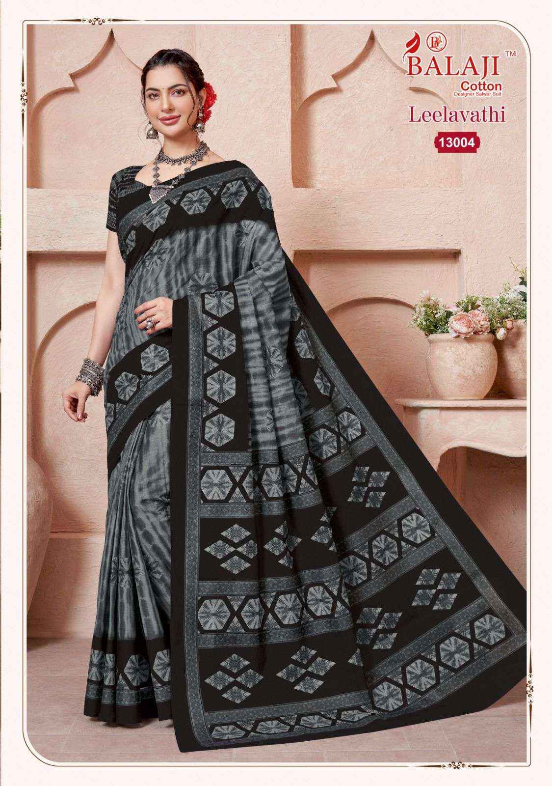 BALAJI COTTON LEELAVATHI VOL 13 COTTON PRINT SAREE