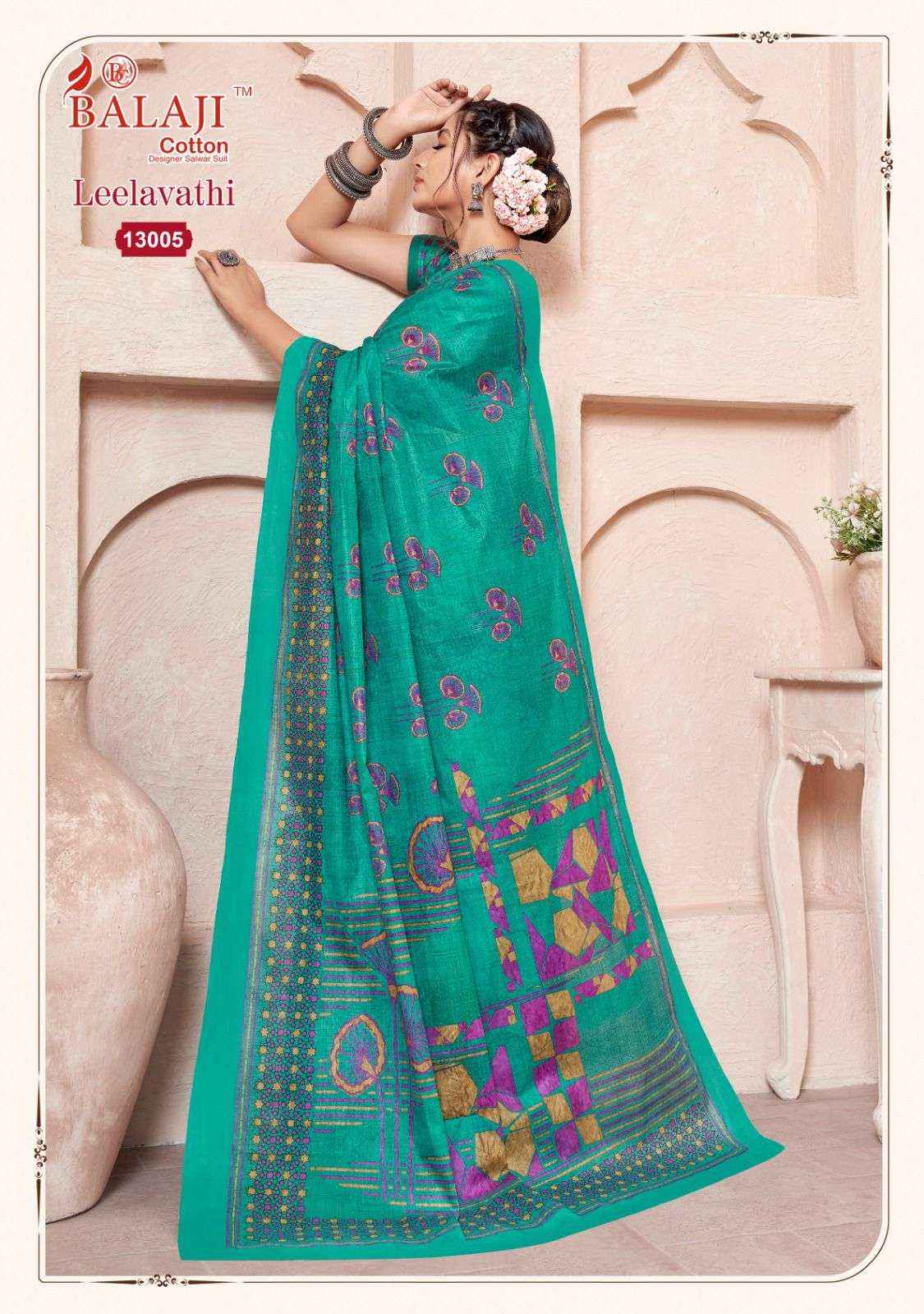 BALAJI COTTON LEELAVATHI VOL 13 COTTON PRINT SAREE