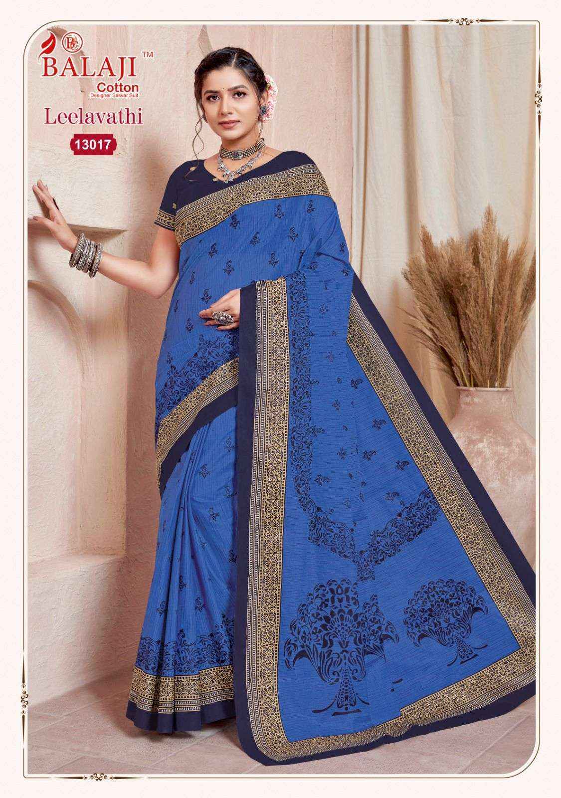 BALAJI COTTON LEELAVATHI VOL 13 COTTON PRINT SAREE