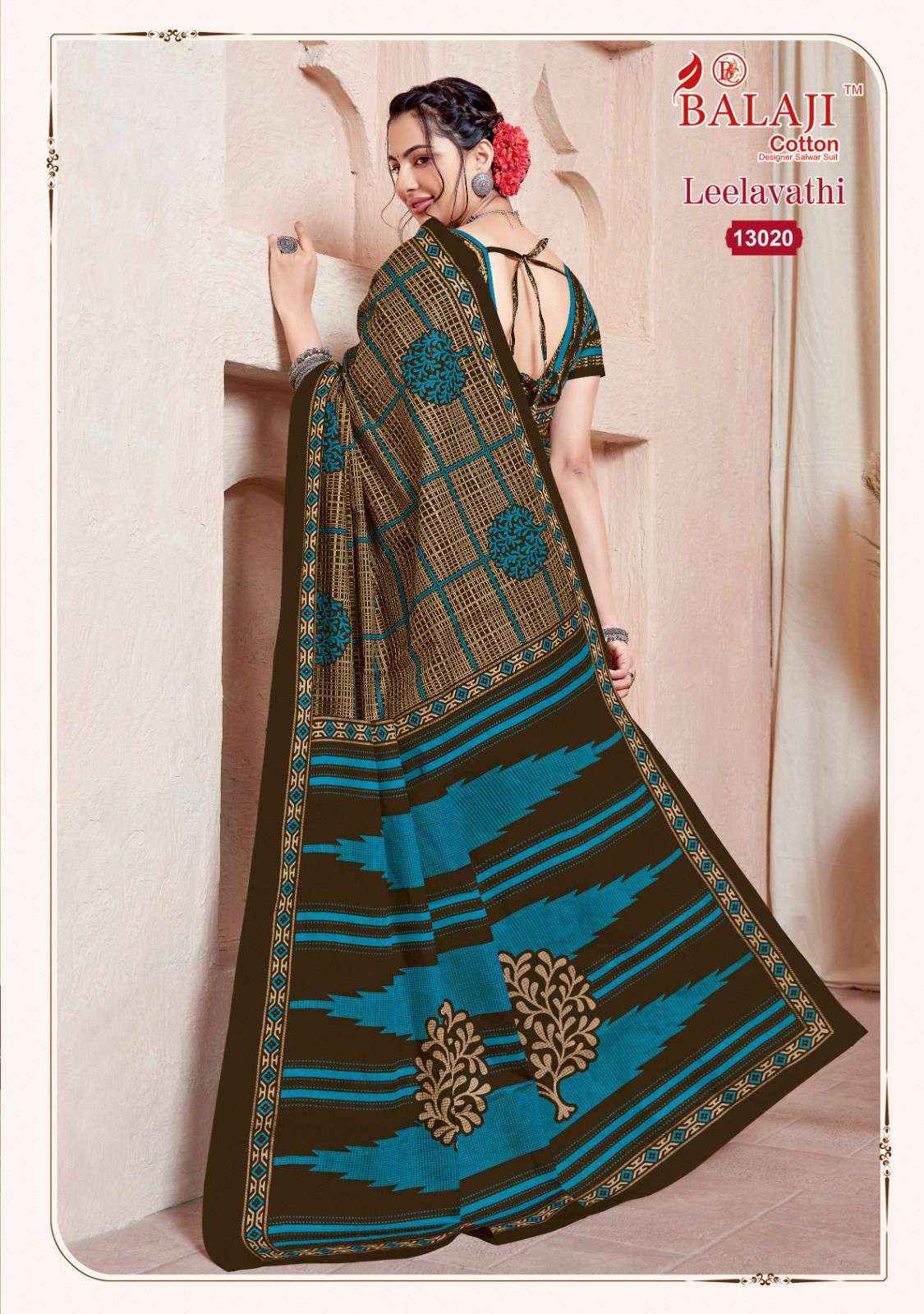 BALAJI COTTON LEELAVATHI VOL 13 COTTON PRINT SAREE