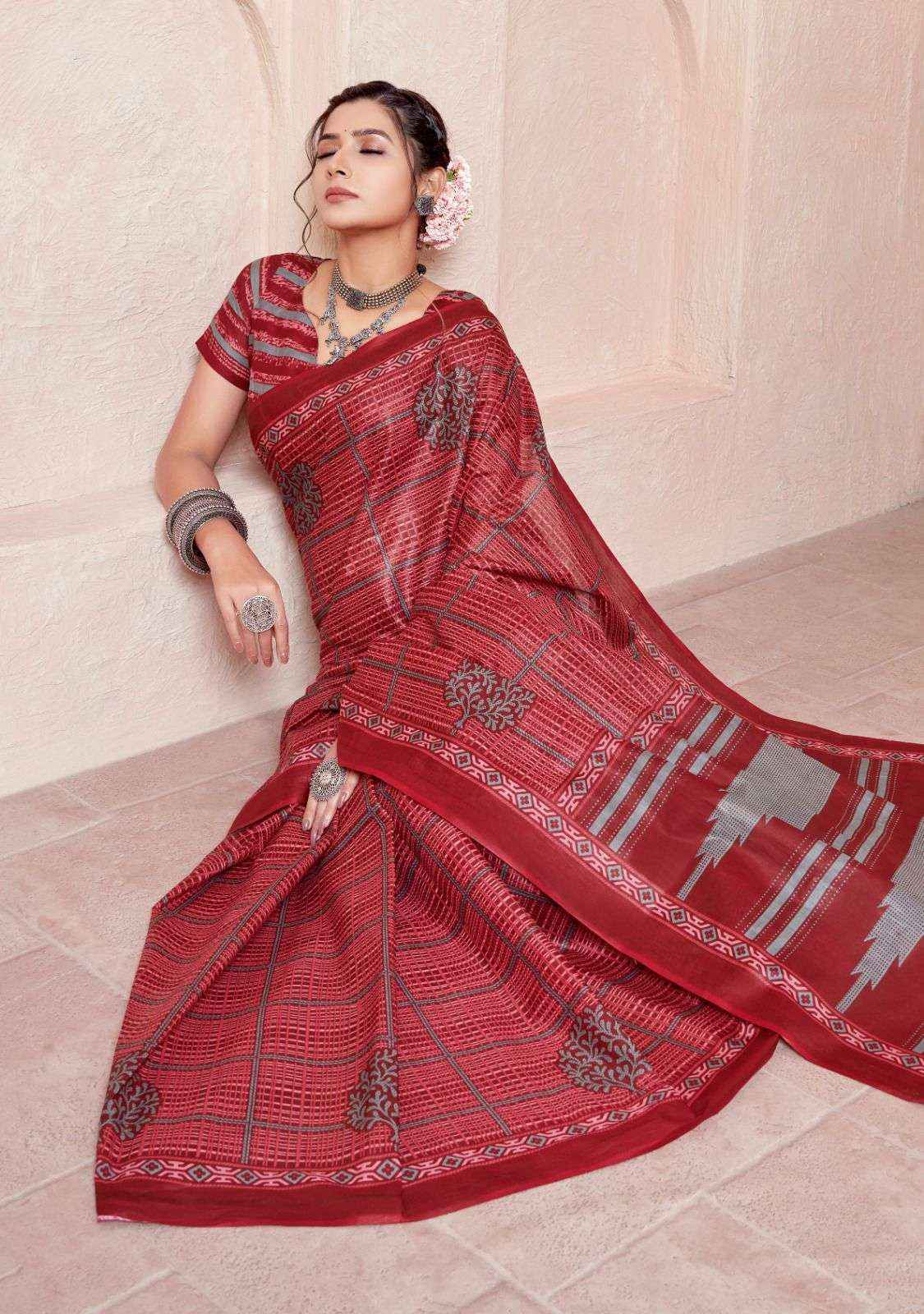 BALAJI COTTON LEELAVATHI VOL 13 COTTON PRINT SAREE