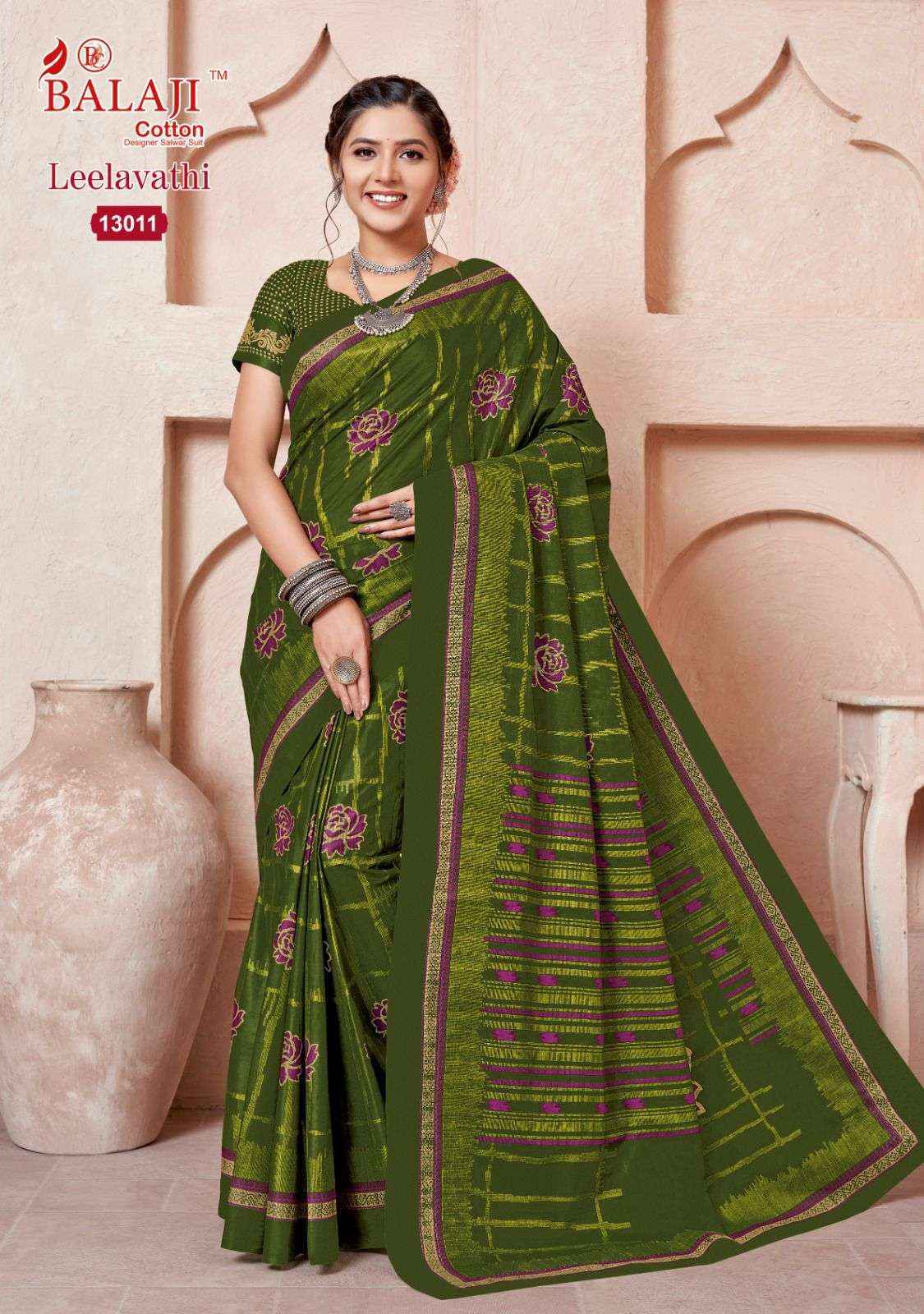 BALAJI COTTON LEELAVATHI VOL 13 COTTON PRINT SAREE