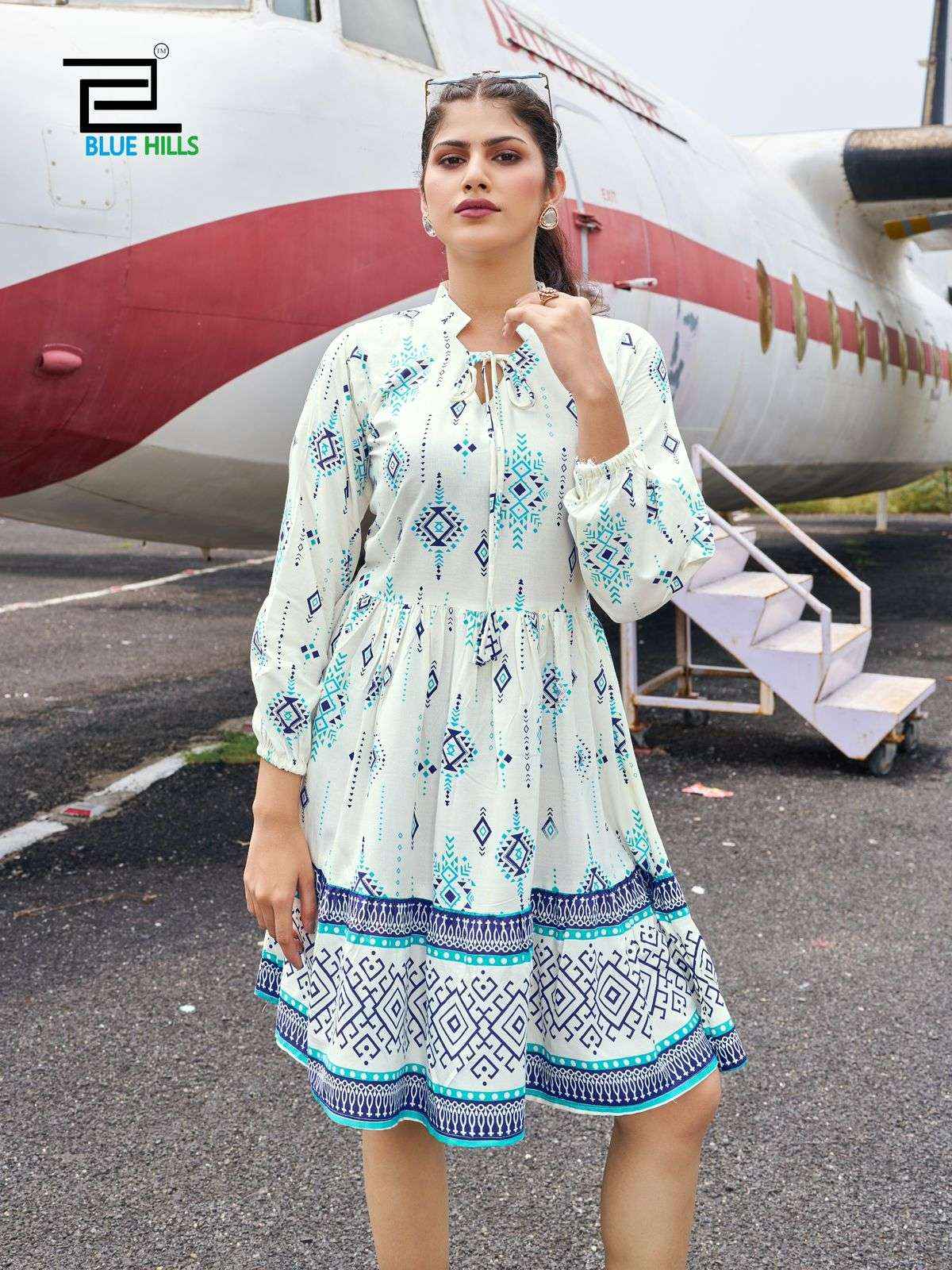 Blue Hills Netflix Frock Style Short Kurti Latest Catalog Surat Wholesaler