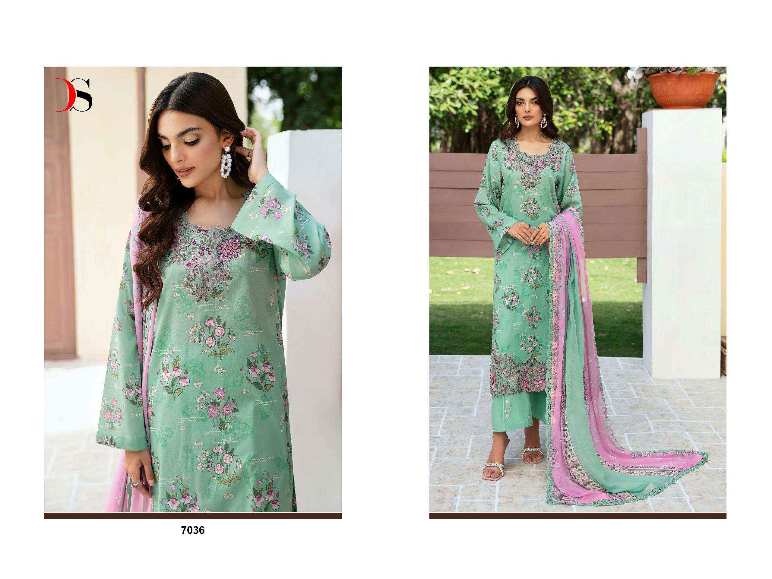 DEEPSY SUITS RAMSHA RUNGREZ LUXURY LAWN 24 VOL 3 COTTON DESIGNER SUIT ( 6 pcs catalog )