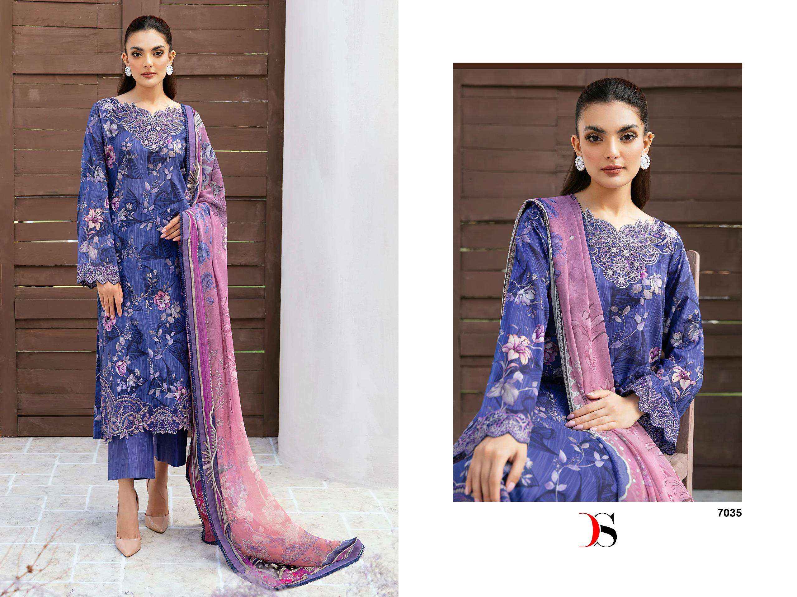 DEEPSY SUITS RAMSHA RUNGREZ LUXURY LAWN 24 VOL 3 COTTON DESIGNER SUIT ( 6 pcs catalog )