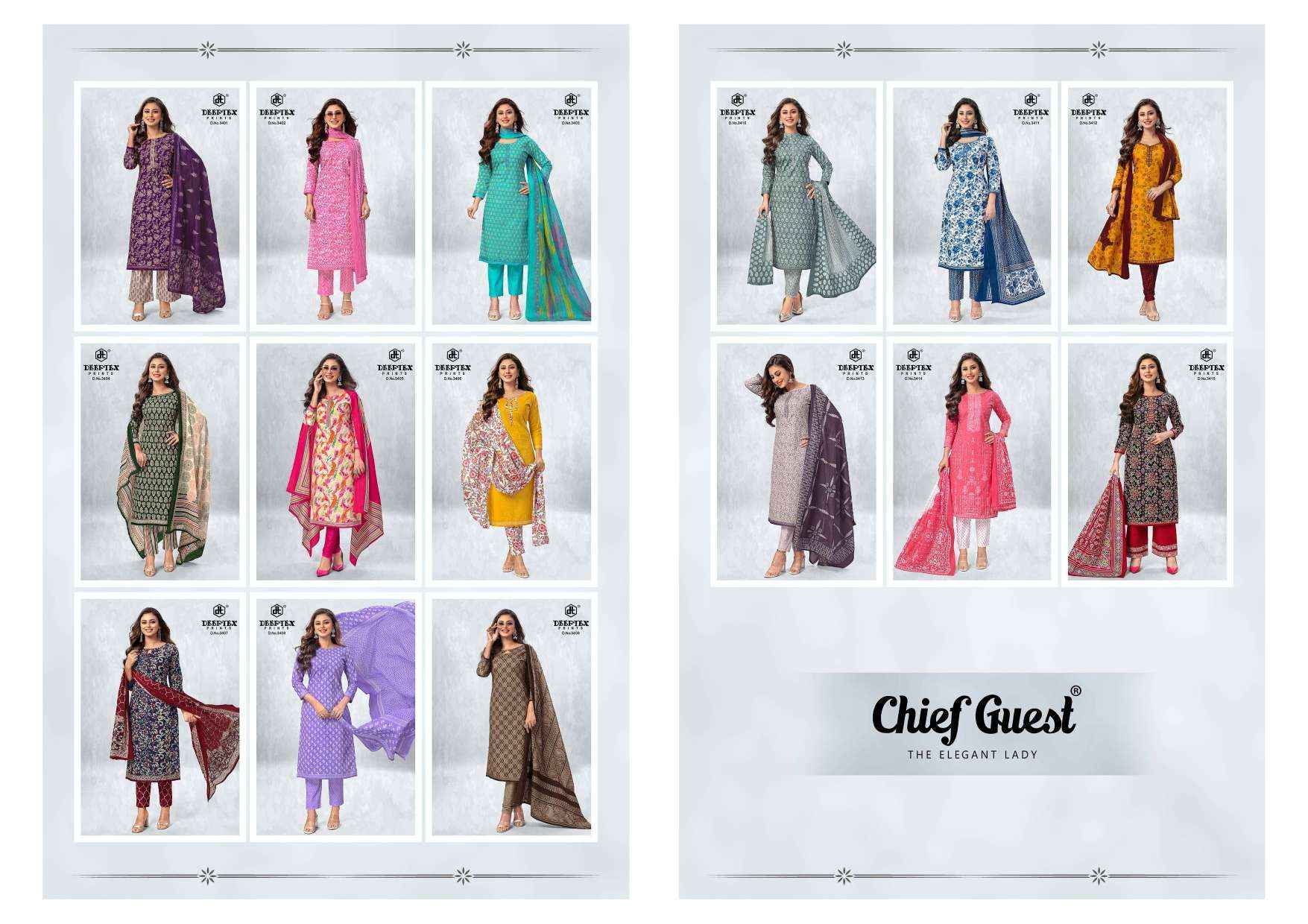 DEEPTEX PRINTS CHIEF GUEST VOL 34 COTTON PRINT SALWAR SUIT ( 15 PCS CATALOG )