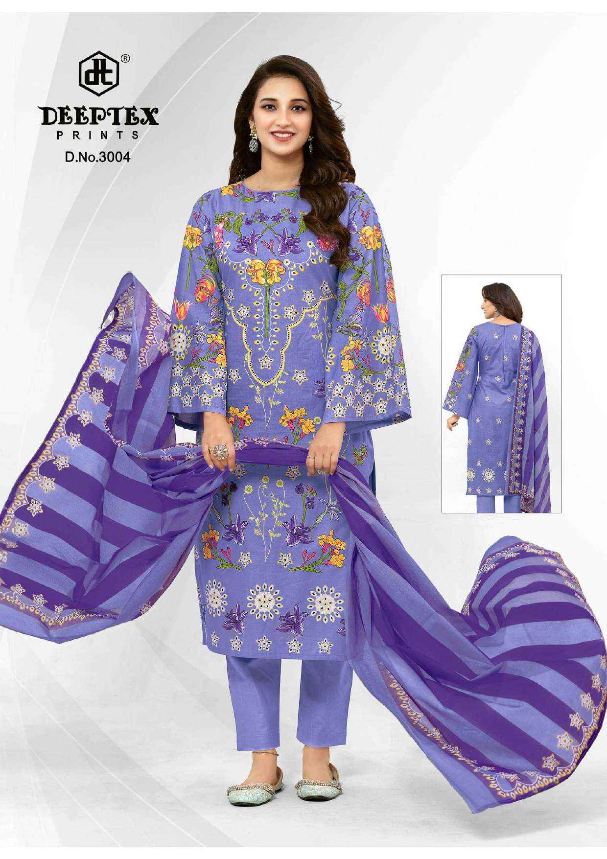 DEEPTEX PRINTS ROOHI ZARA VOL 3 LAWN COTTON DRESS MATERIAL ( 8 PCS CATALOG )