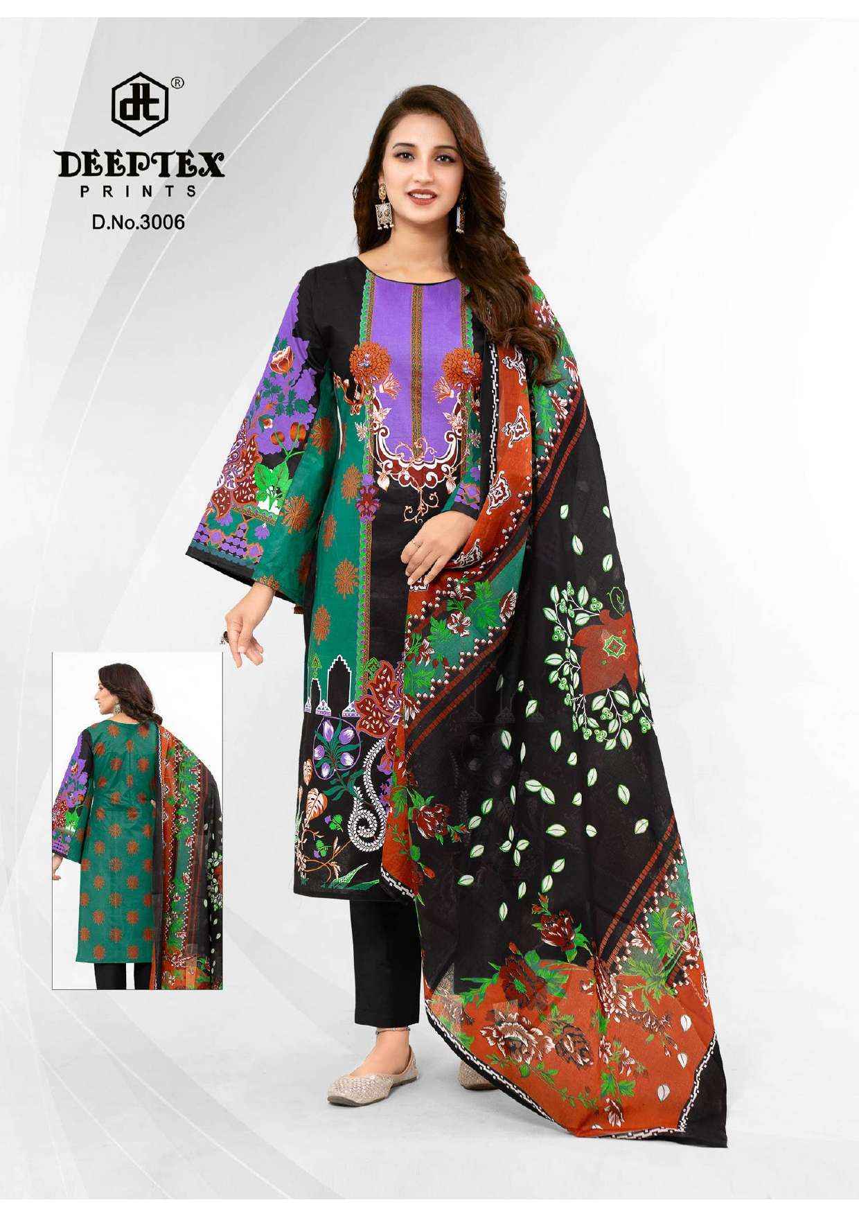 DEEPTEX PRINTS ROOHI ZARA VOL 3 LAWN COTTON DRESS MATERIAL ( 8 PCS CATALOG )