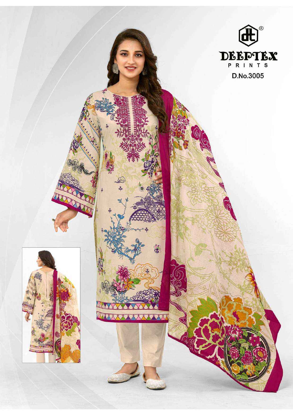 DEEPTEX PRINTS ROOHI ZARA VOL 3 LAWN COTTON SALWAR SUIT ( 8 pcs catalog )