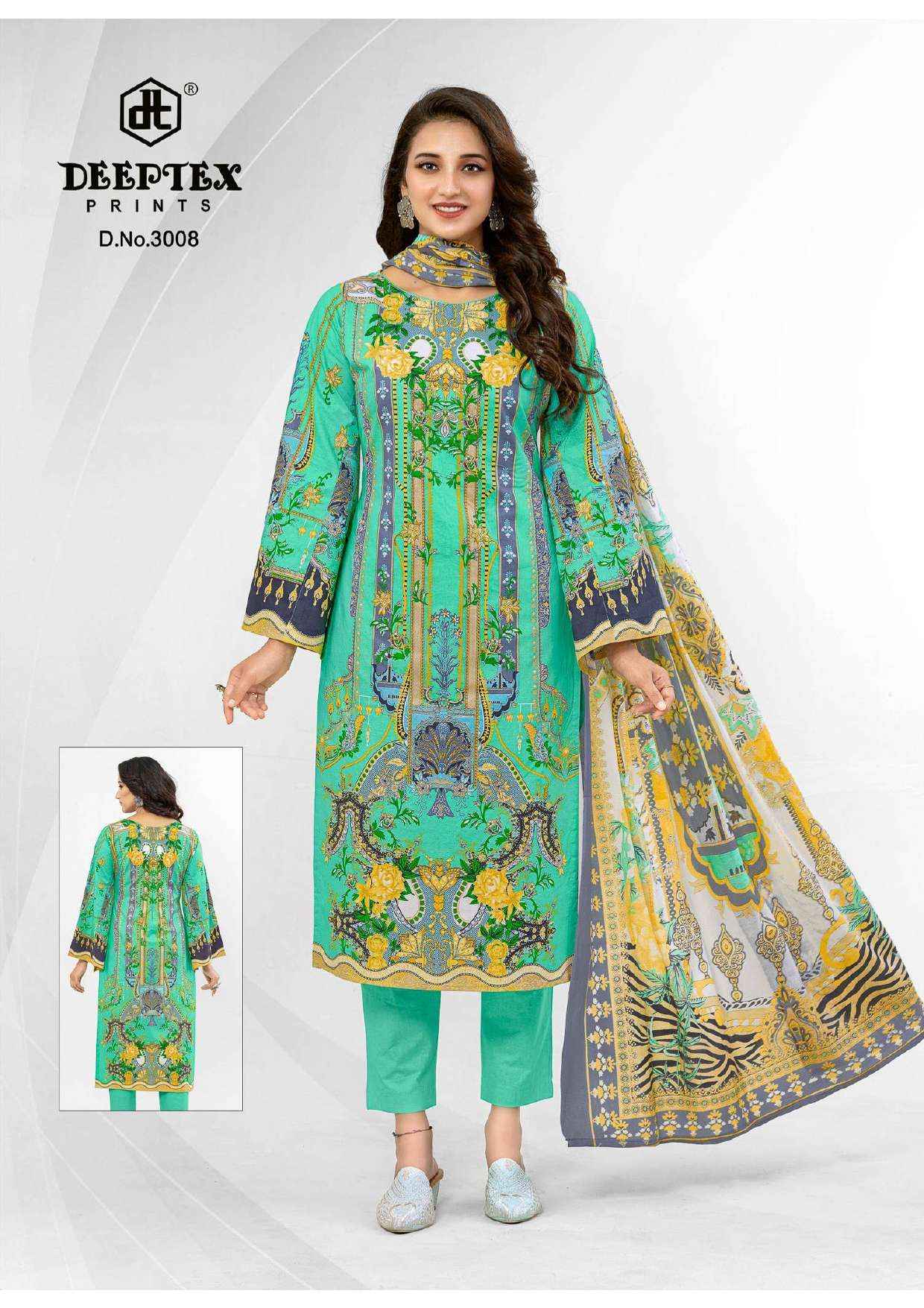 DEEPTEX PRINTS ROOHI ZARA VOL 3 LAWN COTTON SALWAR SUIT ( 8 pcs catalog )