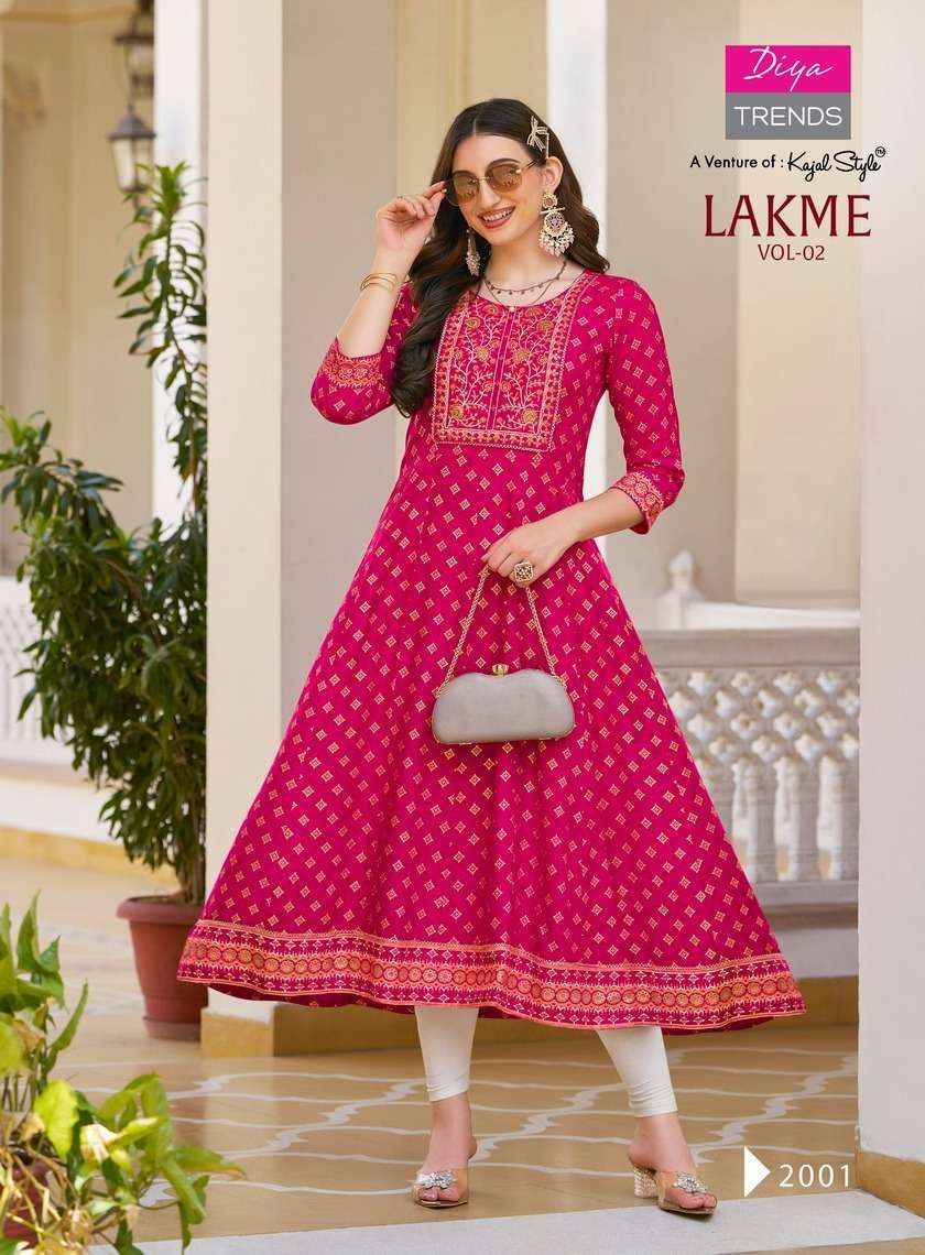 DIYA TRENDS LAKME VOL 2 RAYON FANCY LADIES GOWN ( 4 pcs catalog )