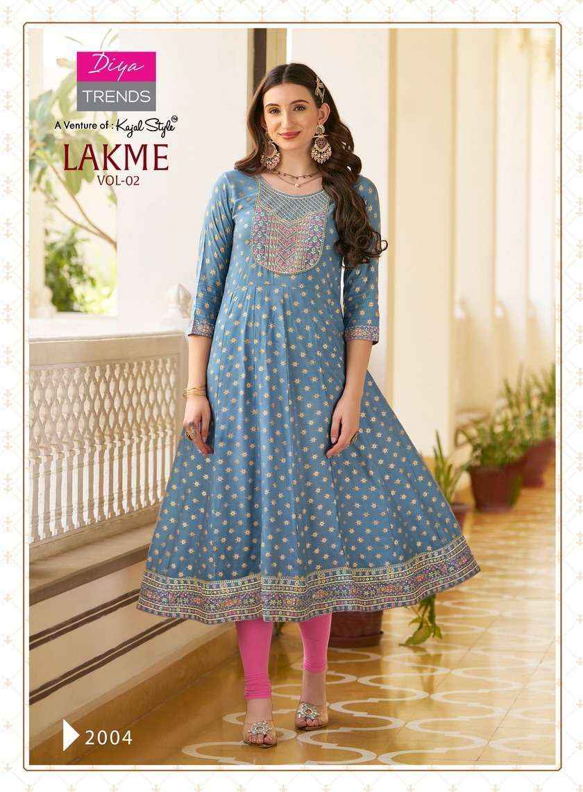 DIYA TRENDS LAKME VOL 2 RAYON FANCY LADIES GOWN ( 4 pcs catalog )