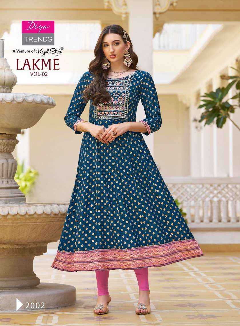 DIYA TRENDS LAKME VOL 2 RAYON FANCY LADIES GOWN ( 4 pcs catalog )