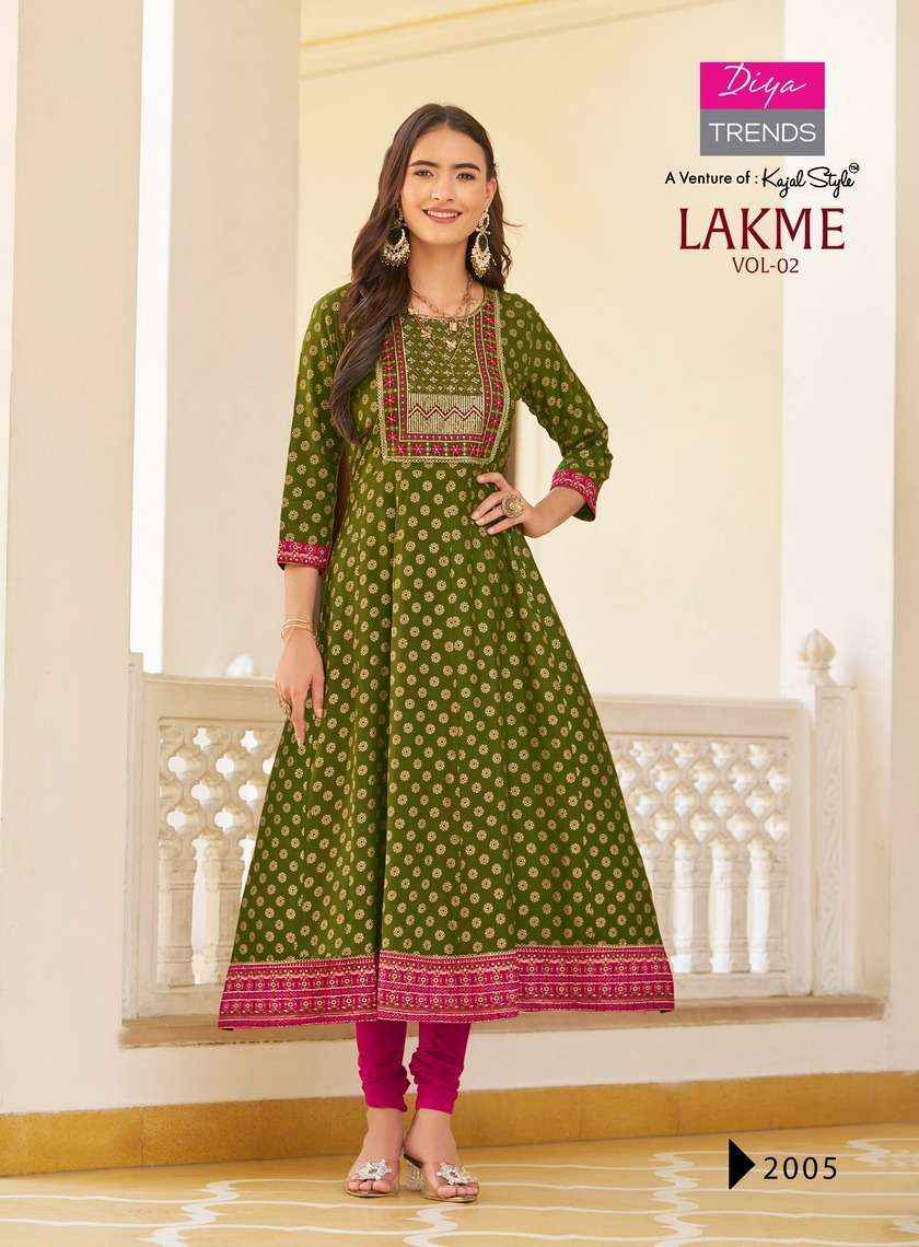 DIYA TRENDS LAKME VOL 2 RAYON FANCY LADIES GOWN ( 4 pcs catalog )