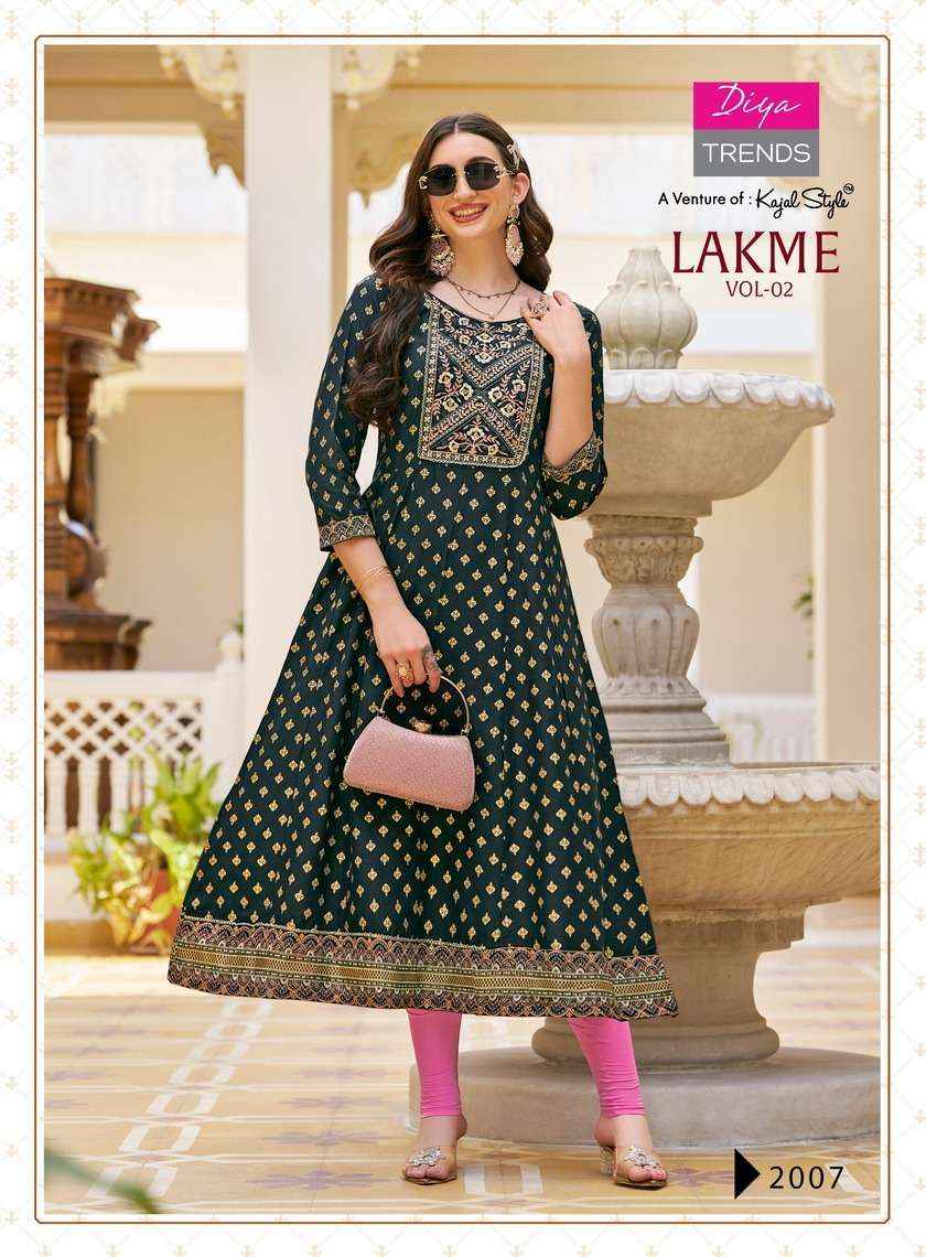 DIYA TRENDS LAKME VOL 2 RAYON FANCY LADIES GOWN ( 4 pcs catalog )