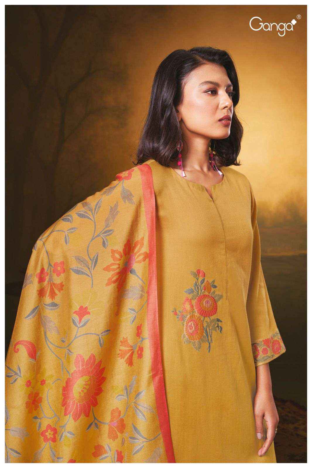 Ganga Fashion Aarvi 2557 Exclusive Cotton Silk Ganga Suit Suppliers