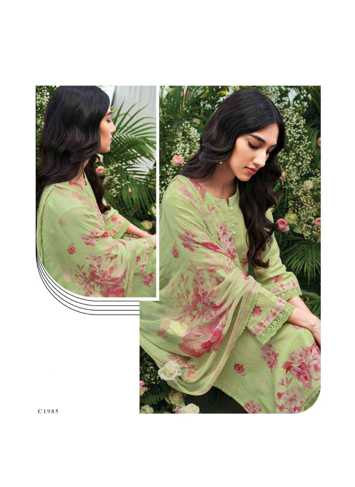 Ganga Fashion Reese 2251 Premium Bemberg Silk Suit Latest Catalog Dealer ( 2 pcs catalog )