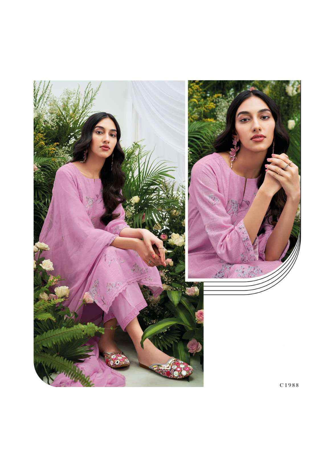 Ganga Fashion Reese 2251 Premium Bemberg Silk Suit Latest Catalog Dealer ( 2 pcs catalog )