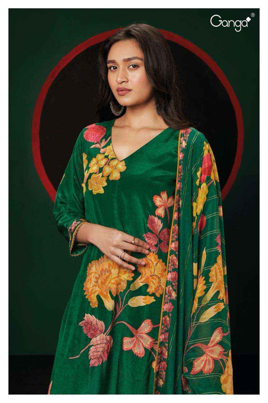 Ganga Leida 2040 Premium Designs Fancy Crape Suit ( 4 pcs catalog )