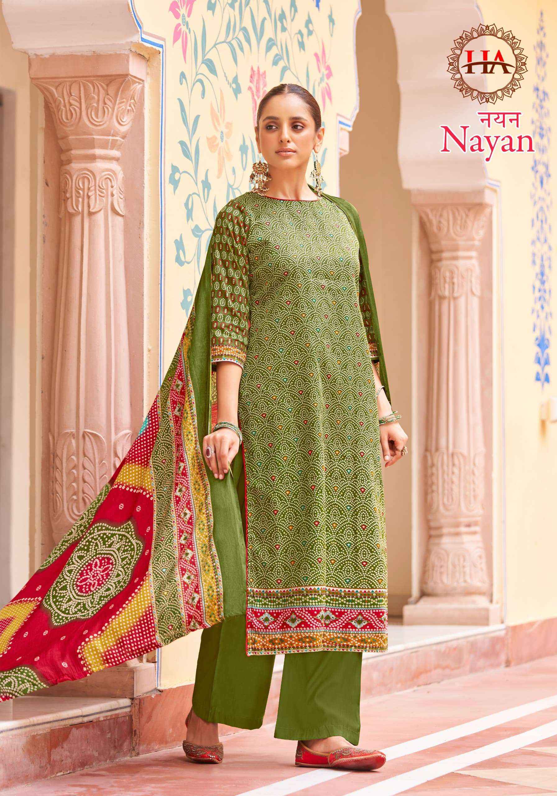 HARSHIT FASHION HUB NAYAN JAM COTTON PRINT SALWAR SUIT ( 8 pcs catalog )