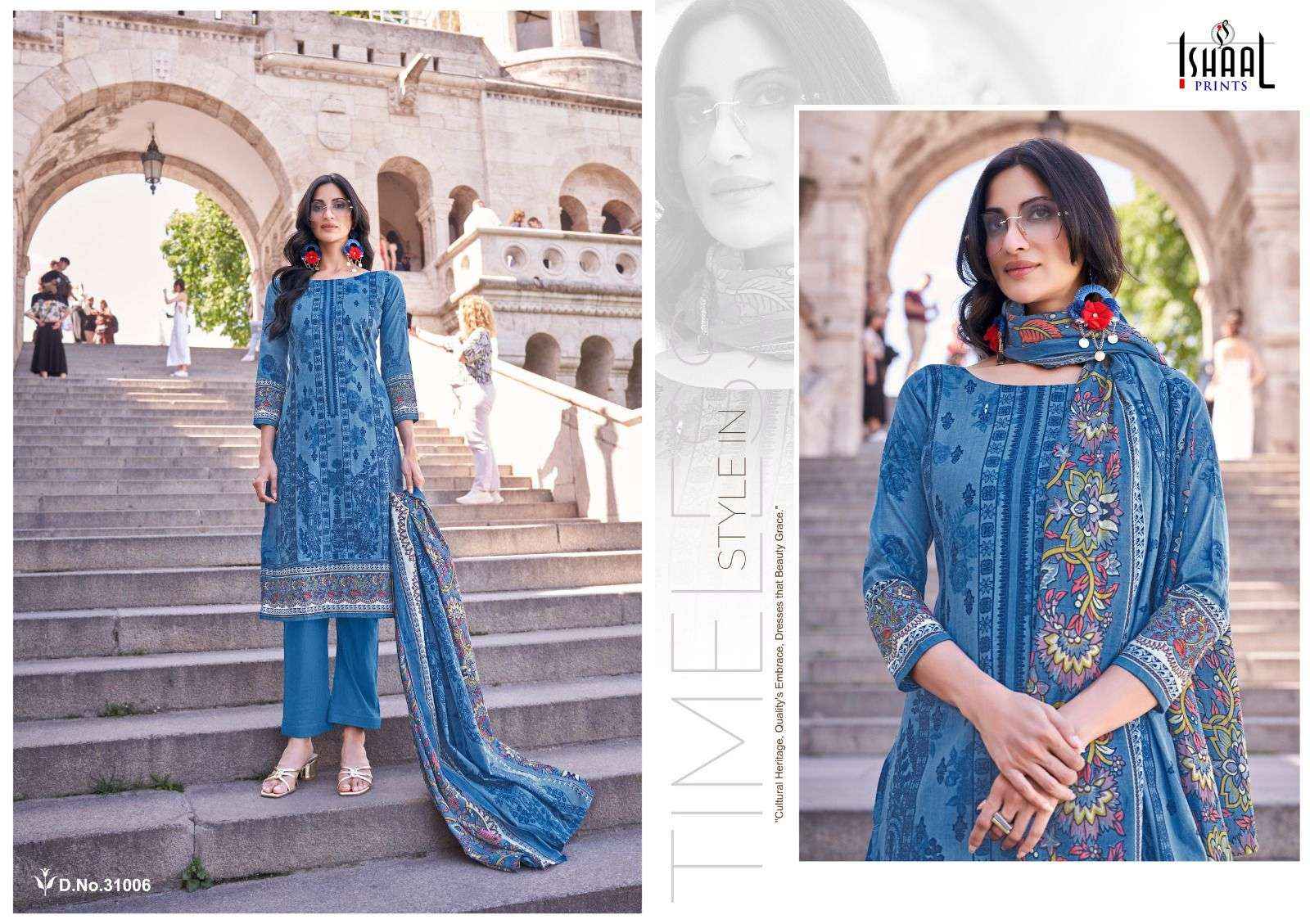 ISHAAL PRINTS GULMOHAR VOL 31 LAWN COTTON DRESS MATERIAL ( 10 PCS CATALOG )