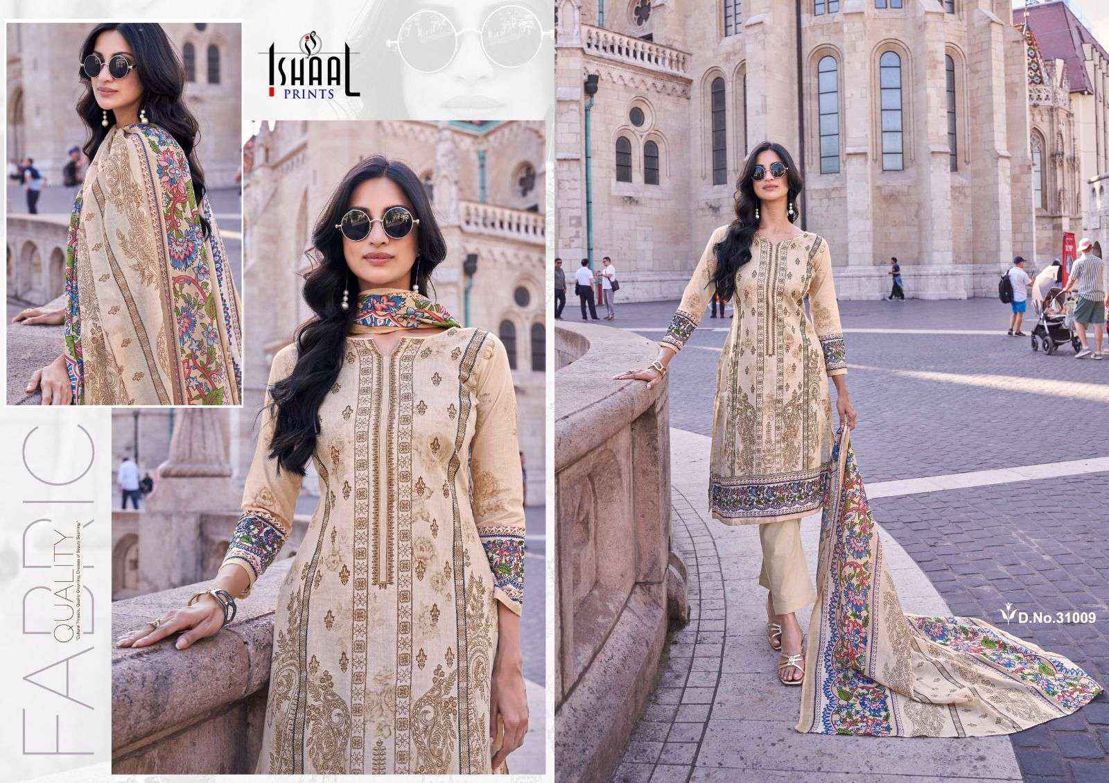 ISHAAL PRINTS GULMOHAR VOL 31 LAWN COTTON DRESS MATERIAL ( 10 PCS CATALOG )